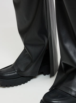 Pantaloni a zampa effetto pelle