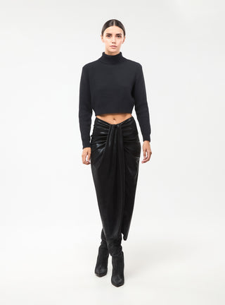 Gonna laminata con drappo frontale