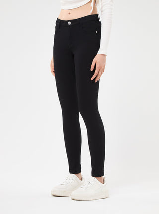 Pantaloni push up tinta unita