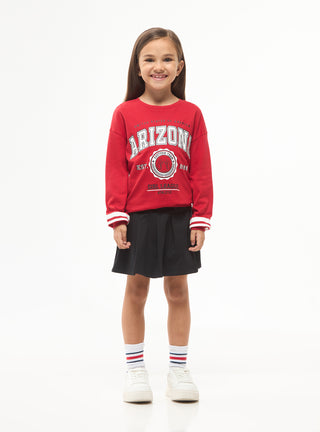 T-shirt con stampa college