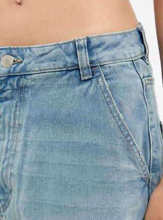 Jeans baggy effetto sabbiato