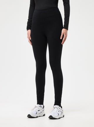 Leggings a vita alta in tessuto stretch