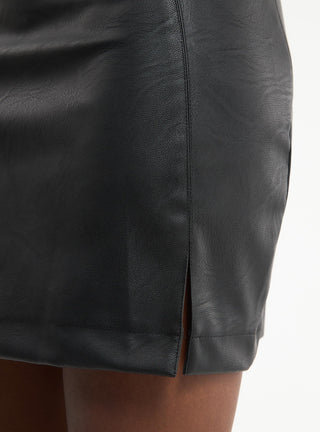 Minigonna effetto pelle