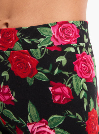 Leggings mit Blumenmuster und hoher Taille