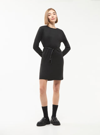 Vestito girocollo con cintura