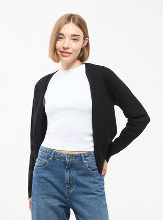 Cardigan aperto tinta unita
