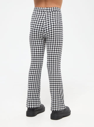 Leggings a zampa in pied de poule