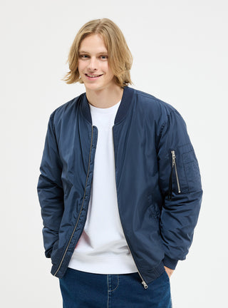 Bomber in nylon con tasca sulla manica