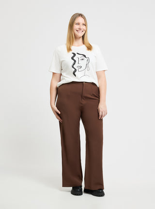 T-shirt ampia con stampa e applicazione