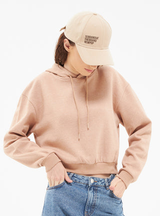 Felpa crop con cappuccio