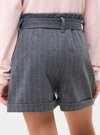 Shorts arriccio fantasia gessata
