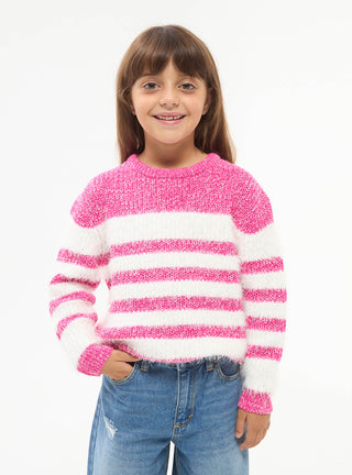 Maglia girocollo a righe