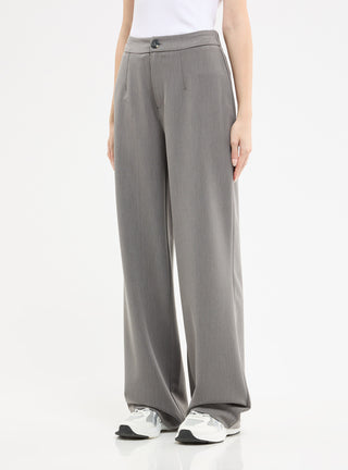 Pantaloni wide leg melange