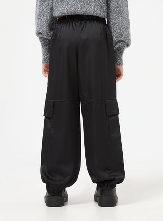 Pantaloni cargo in raso