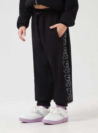 Pantaloni tuta con stampa orsetti