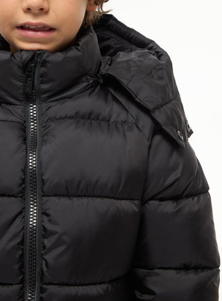 Giacca invernale imbottita puff lungo con cappuccio