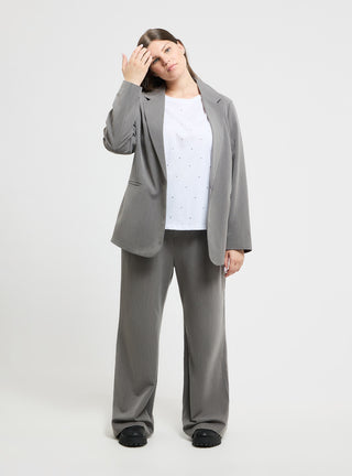 Pantaloni wide leg melange