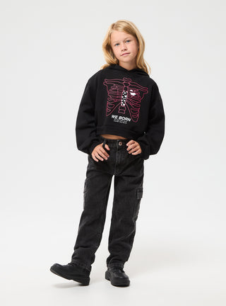 Sweatshirt mit Skelett-Print