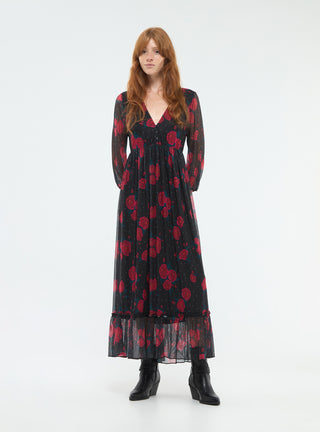 Vestito lungo in tulle fantasia