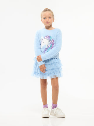 Maglia girocollo con unicorno