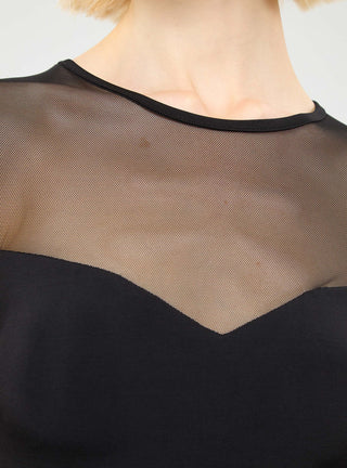 T-shirt con maniche in tulle