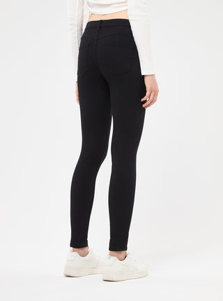 Pantaloni push up tinta unita