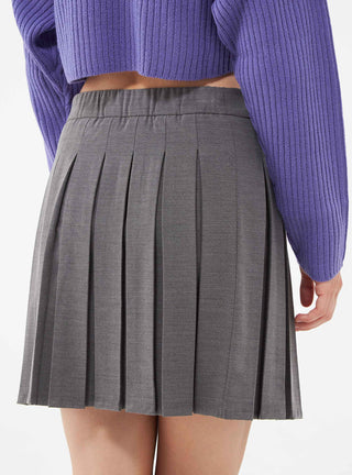 Minigonna skater tinta unita