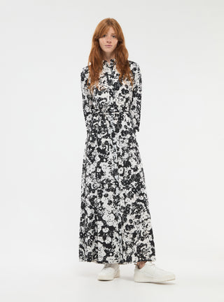 Vestito camicia lungo a fantasia