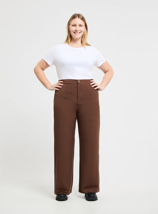 Pantaloni wide leg tinta unita