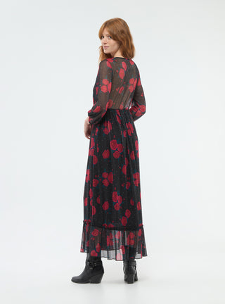 Vestito lungo in tulle fantasia