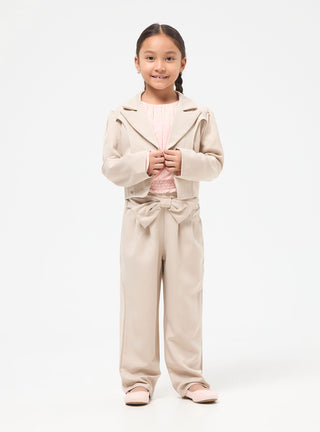 Pantaloni wide leg con fiocco