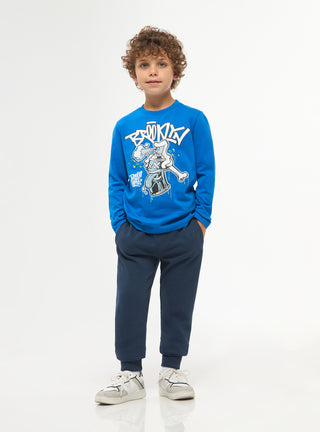 Pantaloni tuta basic tinta unita