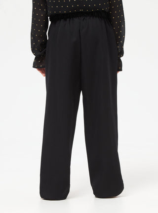 Pantaloni wide leg con fiocco