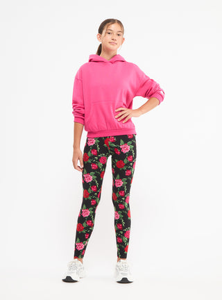 Leggings mit Blumenmuster und hoher Taille