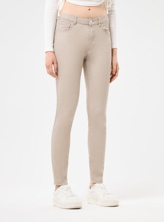 Pantaloni push up tinta unita