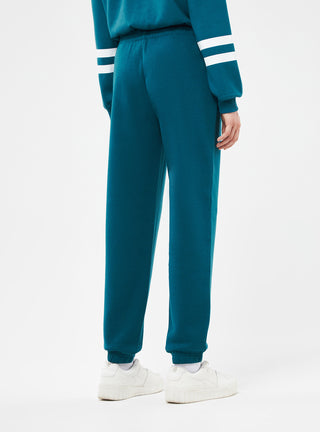 Pantaloni tuta vita alta stampa college