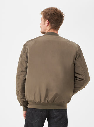 Bomber in nylon con tasca sulla manica