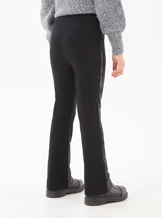 Pantaloni a zampa effetto laminato