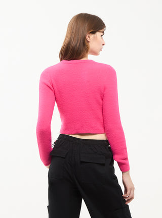 Maglia crop effetto pelo