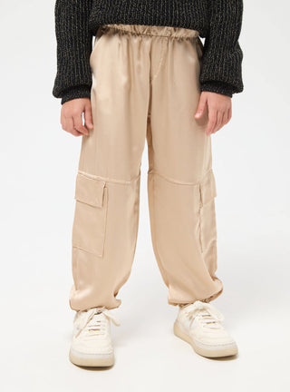 Pantaloni cargo in  raso