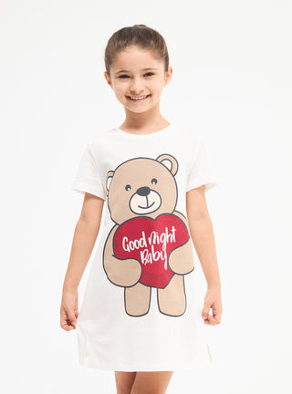 Maxi t-shirt pigiama con orsetto