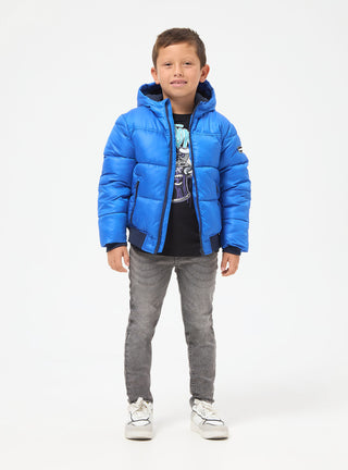 Giacca invernale imbottita puffy tinta unita