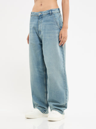 Jeans baggy effetto sabbiato