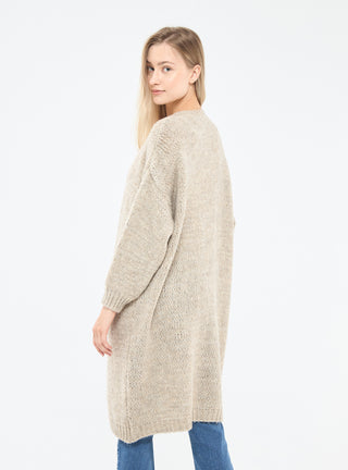 Cardigan lungo in maglia lavorata