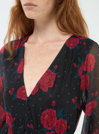 Vestito lungo in tulle fantasia