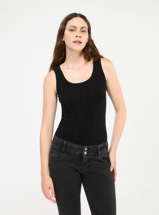 Canotta scollo ampio luccicante