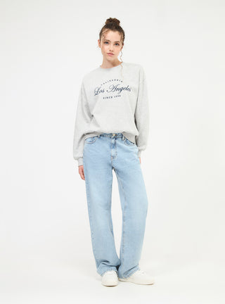 Felpa senza cappuccio stampa college