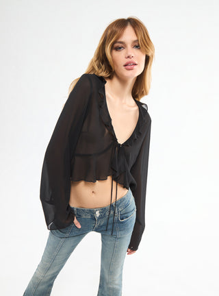 Blusa con rouches