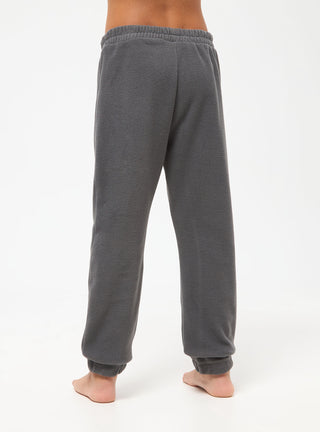 Pantaloni tuta in pile tinta unita