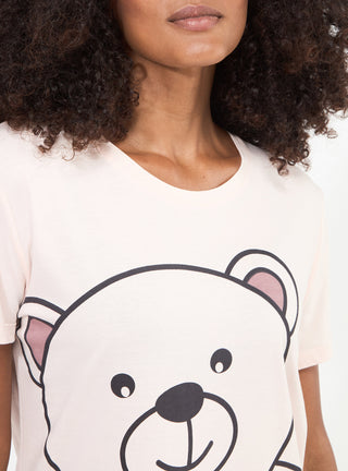 Maxi t-shirt pigiama con stampa orsetto